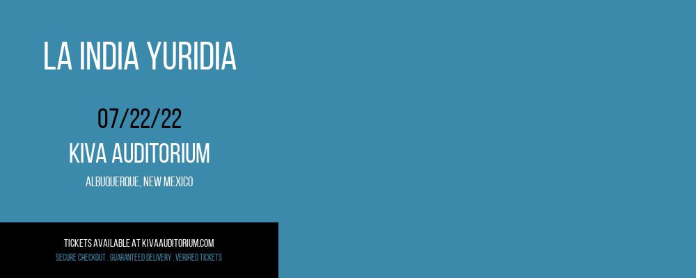 La India Yuridia at Kiva Auditorium tickets La India Yuridia at Kiva Auditorium